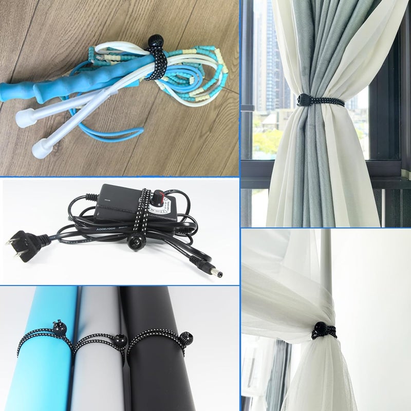 Joneaz 40 Pack Ball Bungee Tie Down Cord 8 inch for Canopy and Tarp,0.8 in Ball, UV Resistant and Light Duty,Hight Elastic - Image 4